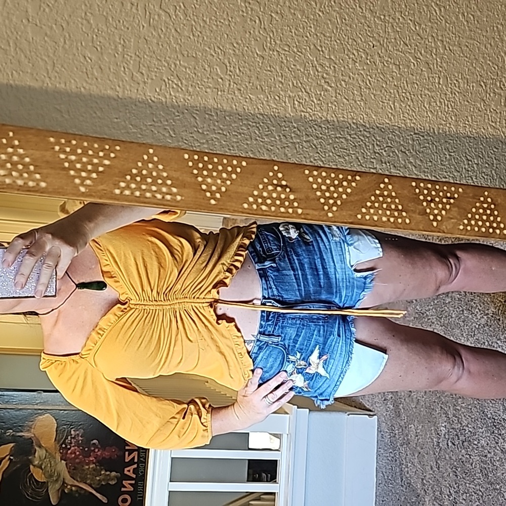STUNNING THE GENERAL GOOD YELLOW GOLD DRAWSTRING 3/4 TOP